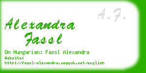 alexandra fassl business card